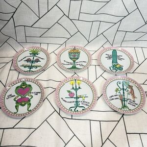 Set of 6 AMM Taste Setter SHERBERT Collection Designed by Lemeau 7.5" Plates MCM